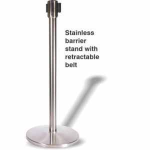 Stainless Steel Barrier Stand with Retractable Belt