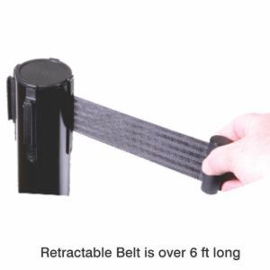 Black Satin Wall Belt