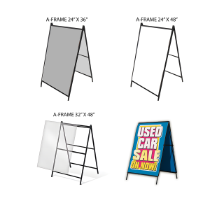A-Frame Steel Sign Holder | Coroplast Display
