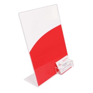 Desktop Display with Business Card Holder