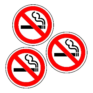 No Smoking Decals - 1" x 1"