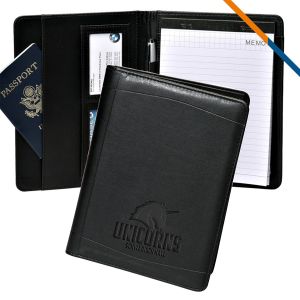 Black Tuscany Zippered Padfolio