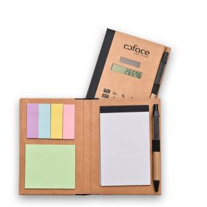 Eco Notebook with Calculator | Sticky Notes Set