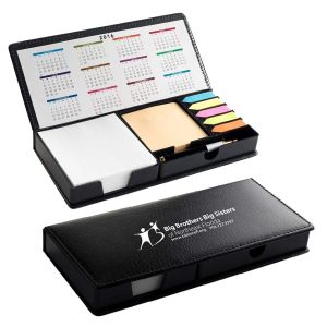 Album de Notes Collantes en Similicuir - 2 Bloc-Notes Collant + 5 Languettes de Notes