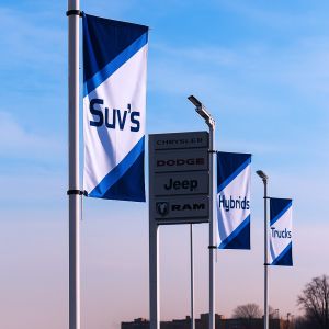Blue Duro-Color Sublimated Flags | Fade Resistant Nylon Flags
