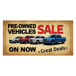 Pre-Owned Vehicle Sale Entrance Door Decal