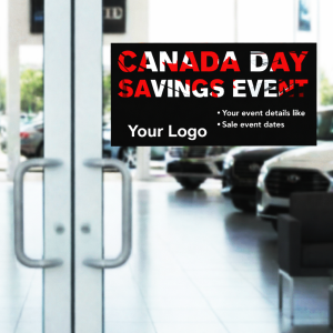 Canada Day Savings Event Entrance Door Decal