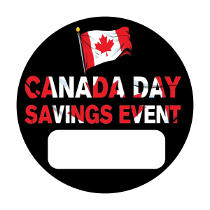 Canada Day Savings Event Sales Button Decals
