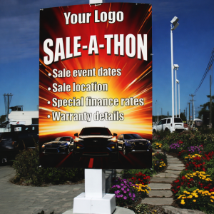 Sale-A-Thon Back to Back Pole Sign