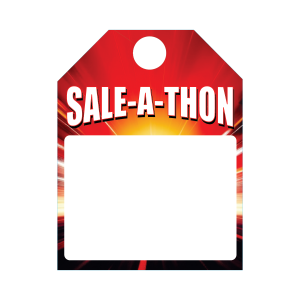 Sale-a-Thon Paper Mirror Tags