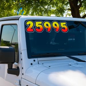 Autocollants chiffres SunSplash (paquet de 6) | Décalques vitres effet peint