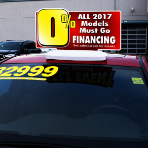 Custom Sign for Car Topper - Stand sold Seperately