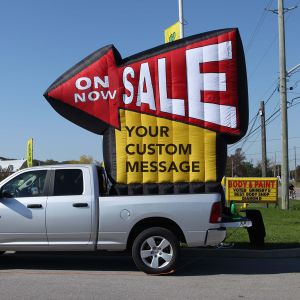 Dual Sided 12' Inflatable Sale Arrow with Custom Message