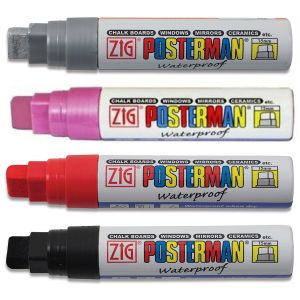 Zig Posterman Windshield Markers | Big Glass Marker 5/8" Reversible Tip