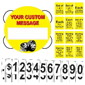 Custom Imprinted Tire Pricing Kit