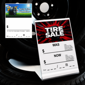 Tire Pricing Cards | Dealership Tire Display Tags