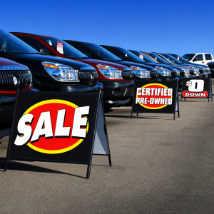 Quickie Auto Signs | Coroplast Car Lot Signs - Black