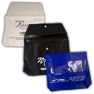 Vinyl Document Folders with Gusset - 9.375" x 6.5" - 3 Pockets