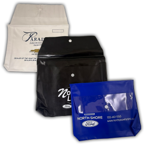 Vinyl Document Folders with Gusset - 9.375" x 6.5" - 3 Pockets