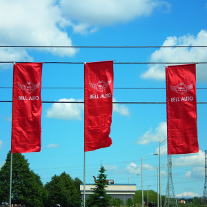 Custom Full Color Digitally Printed Dealership Flags (3.5' x 10')