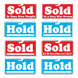 Hold & Sold Rearview Mirror Hanger Signs