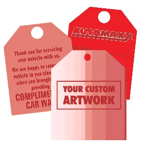 Custom Printed Rearview Mirror Tags