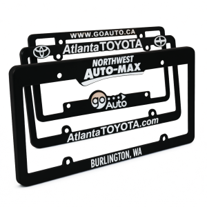 Custom Raised Print License Plate Frames