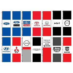 Tri-Panel OEM Dealership Flags