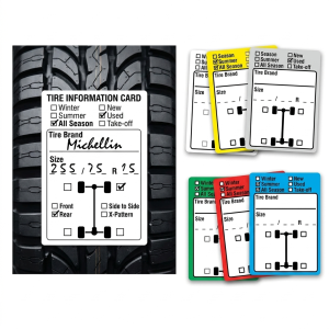 Super Sticky Tire Stickers | Adhesive Tire Labels for Dealerships
