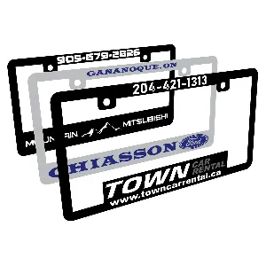 Screen Printed License Plate Frames