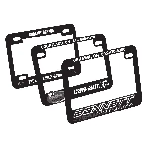 Custom Raised Print Motorcycle Plate Frames