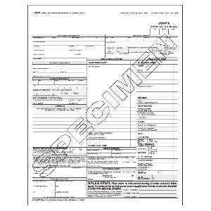 Custom Imprinted New Vehicles Sales Contracts
