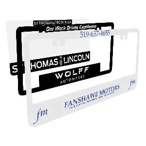 Screen Print Clear Plastic Plate Protectors
