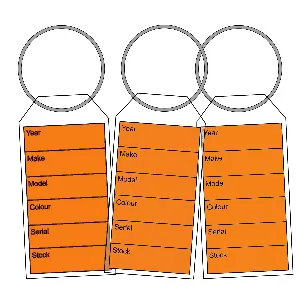 Soft Clear Plastic Key Tags with Paper Insert | Dealership Key Tags