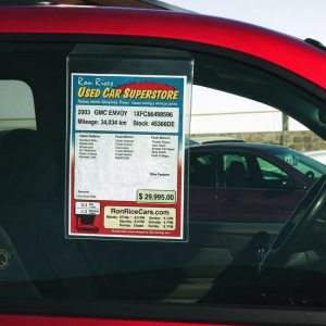 Poly Pouch Information Holders | Reusable Vehicle Window Sheet Displays