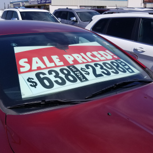 Windshield Pricing Kits | Coroplast Display Signs