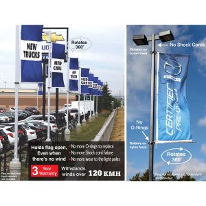 Flagmaster 360 for 5" Pole | Rotating Flag Mount System