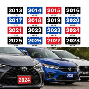 ABS Plastic Year Plates | Dealership Display Plates