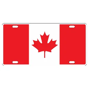 ABS Plastic Plate - Canada Flag